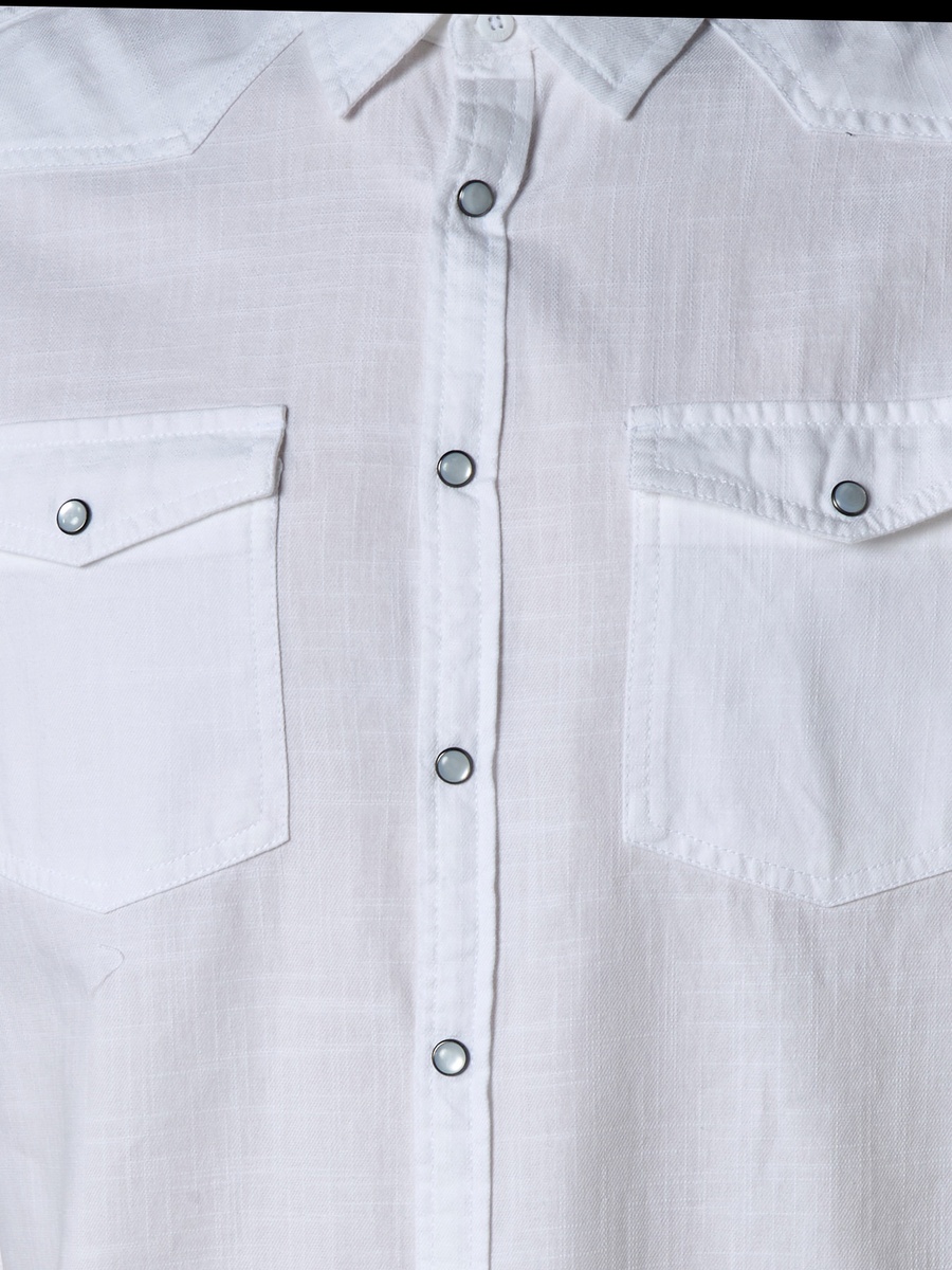 Men Regular Fit Collared Long Sleeves Denim Shirt