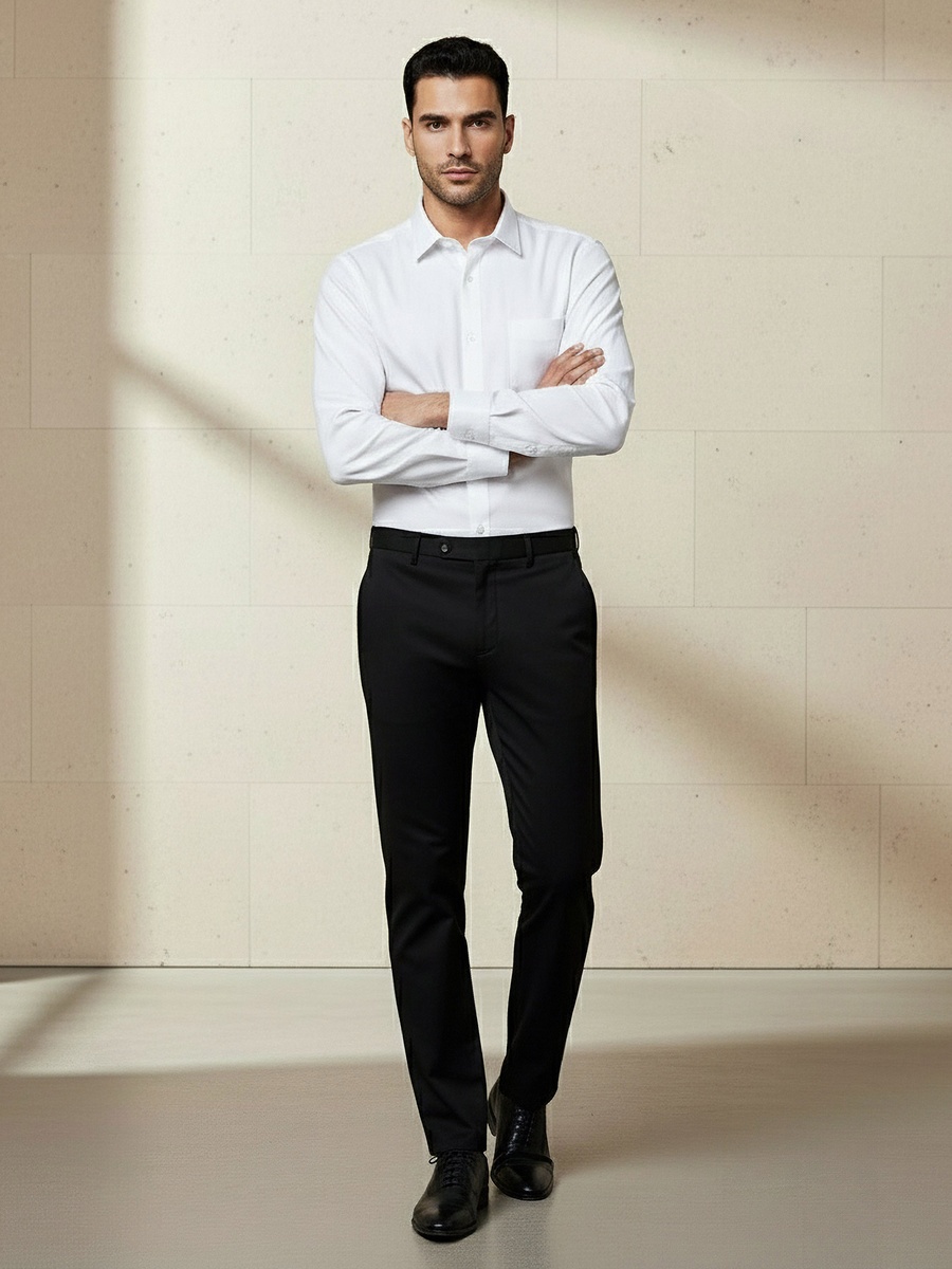 Men Regular Fit Collared Long Sleeve Shirt