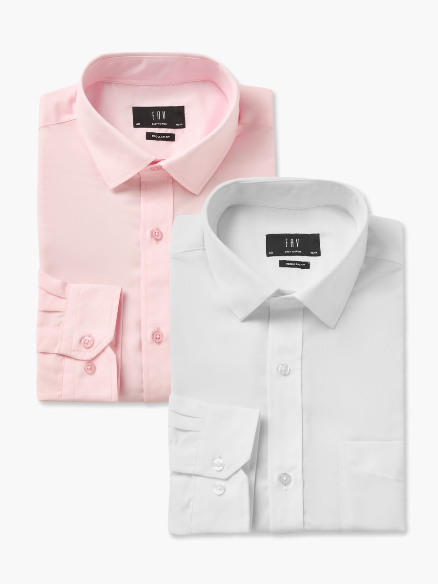 Men Regular Fit Collared Long Sleeves Shirt - Set of 2