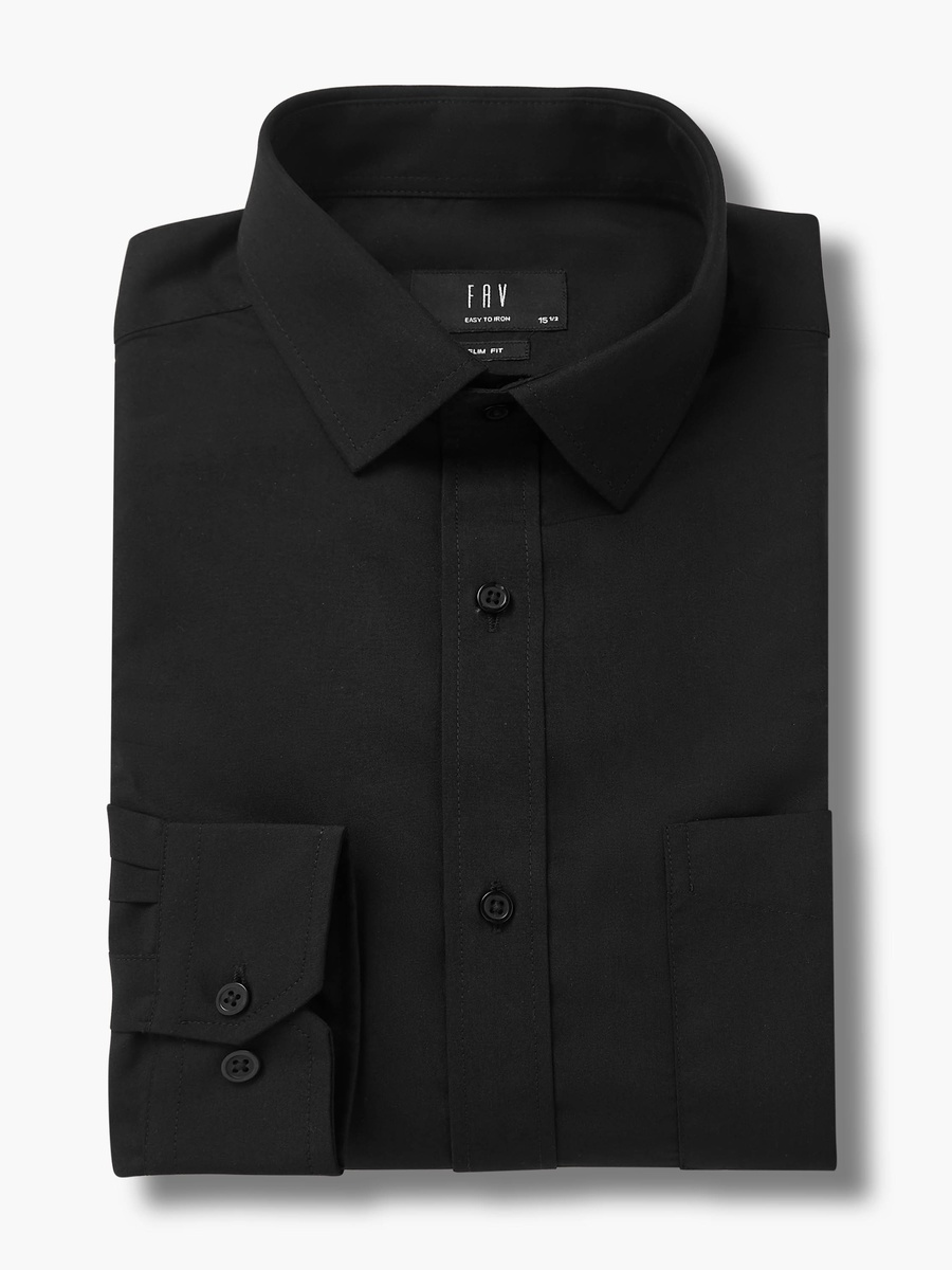 Set of 2 - Men Slim Fit Collared Long Sleeves Shirt