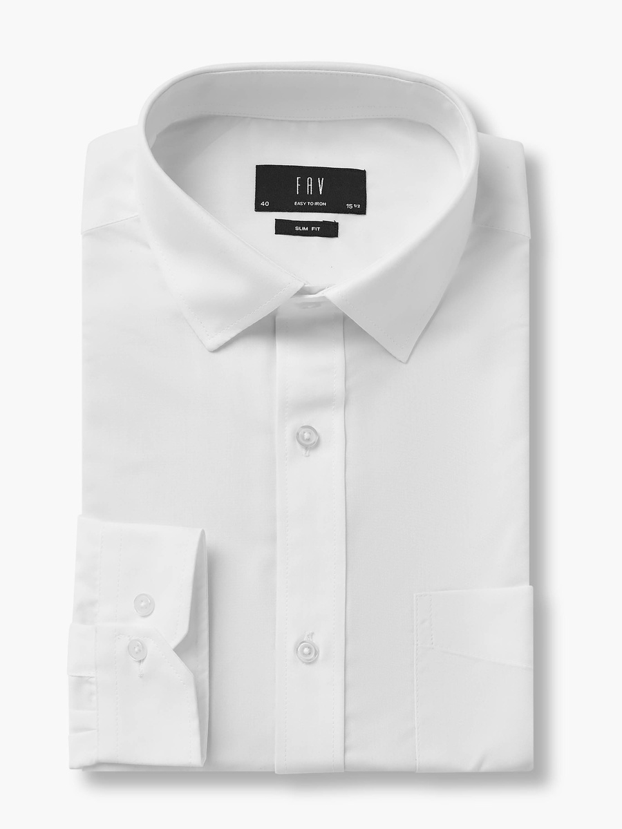 Set of 2 - Men Slim Fit Collared Long Sleeves Shirt
