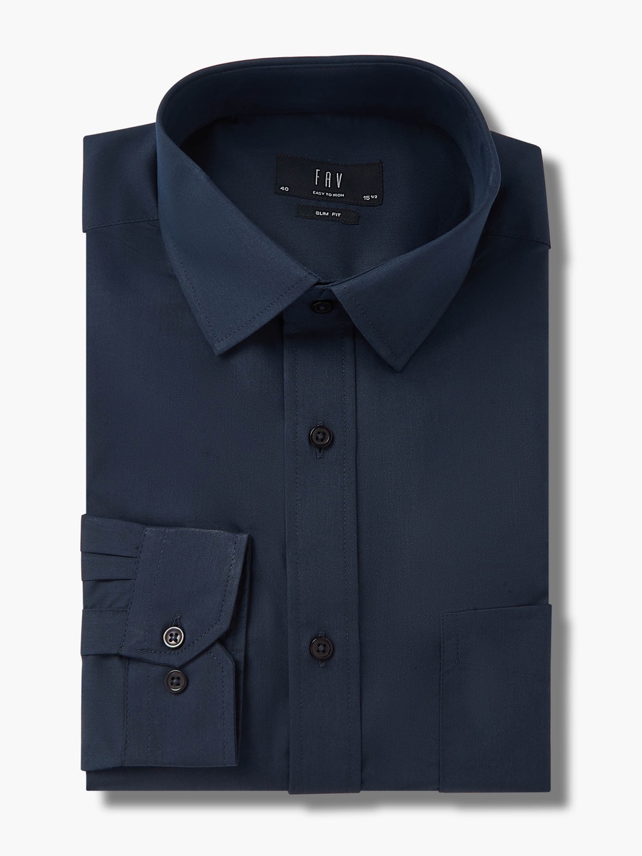 Set of 2 - Men Slim Fit Collared Long Sleeves Shirt