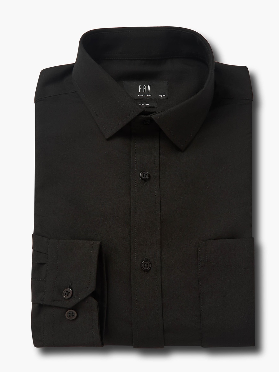 Set of 2 - Men Slim Fit Collared Long Sleeves Shirt