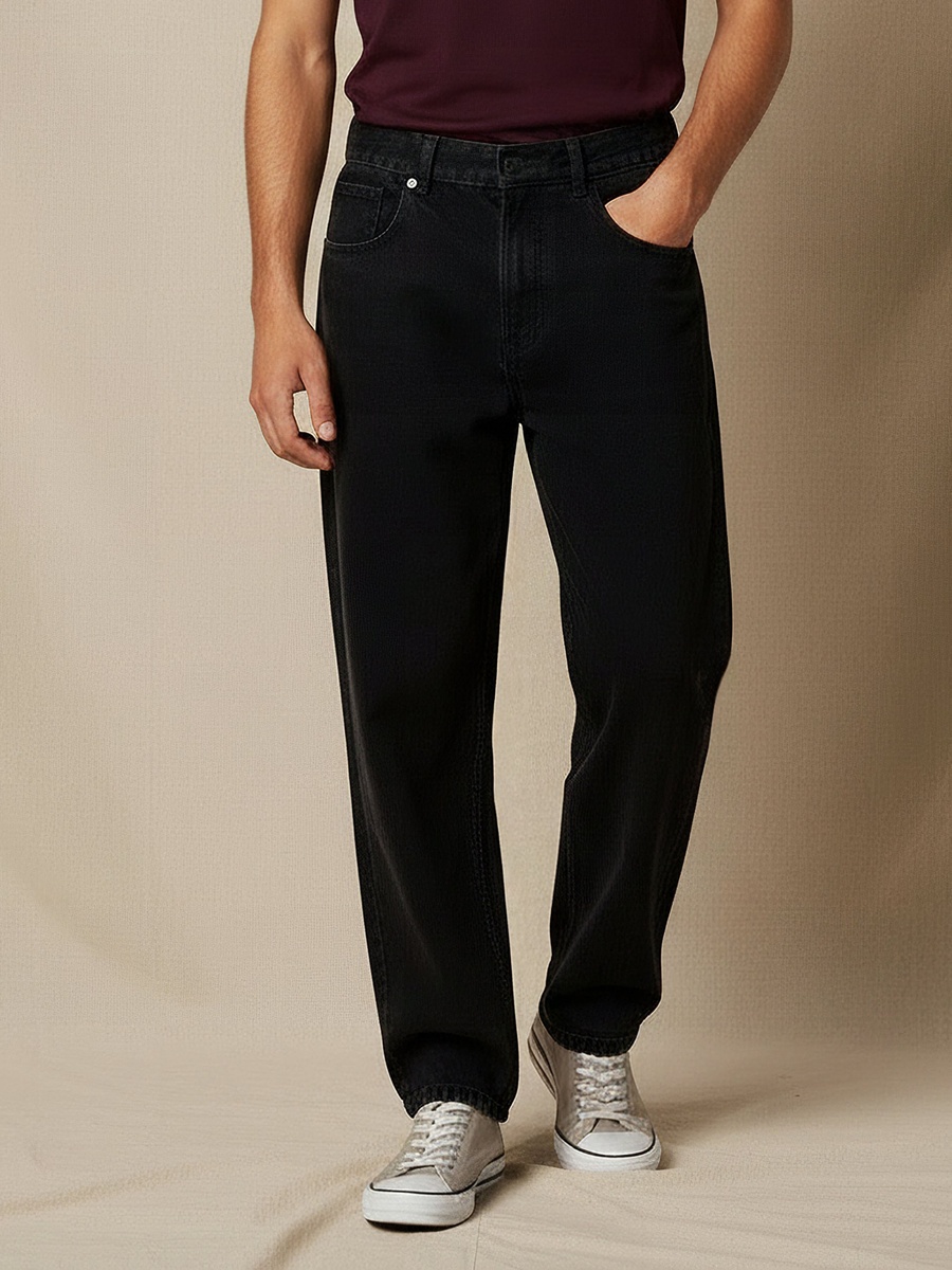 Men Baggy Fit Mid-Rise Jeans