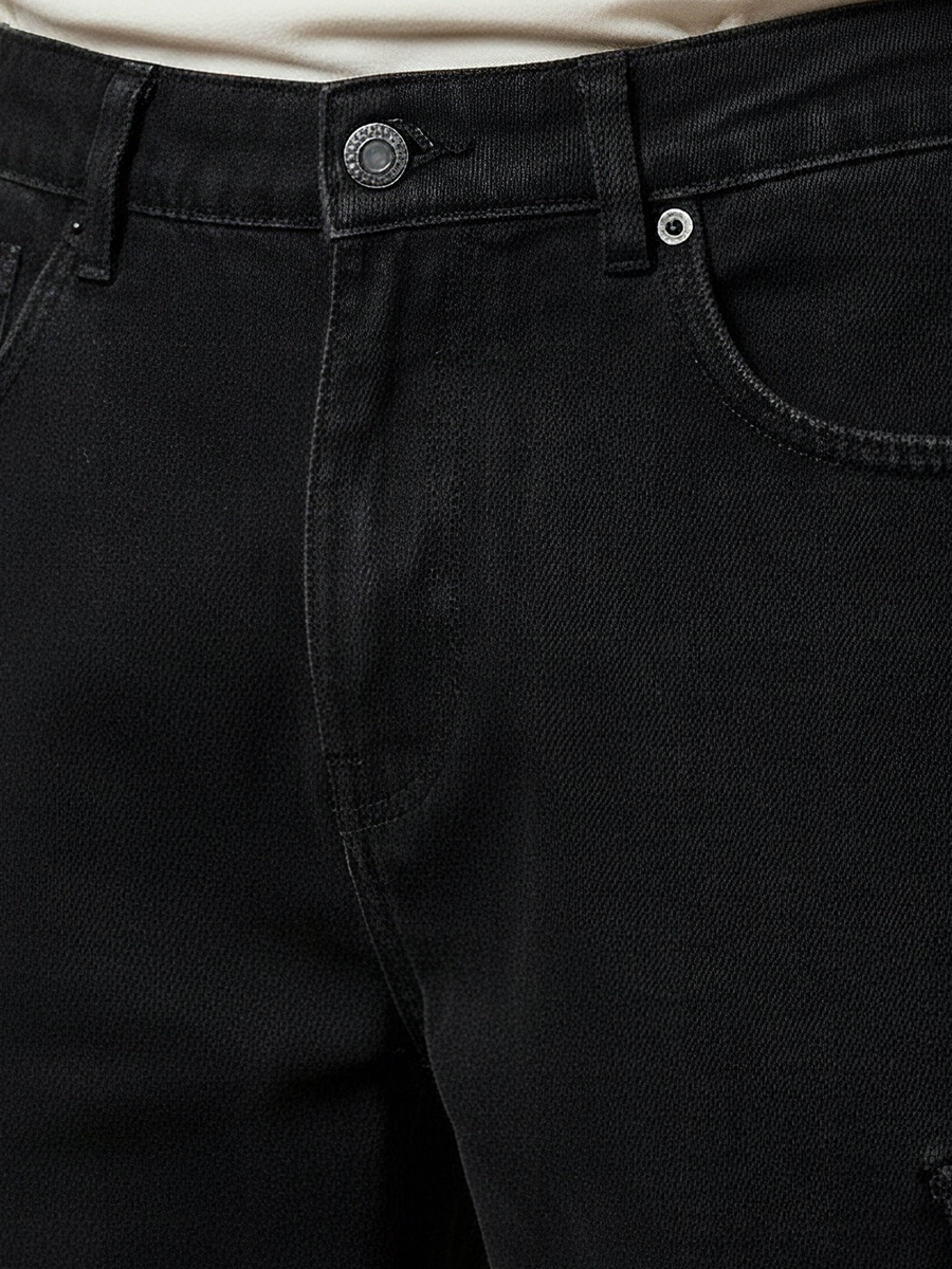 Men Regular Fit Mid-Rise Cargo Jeans
