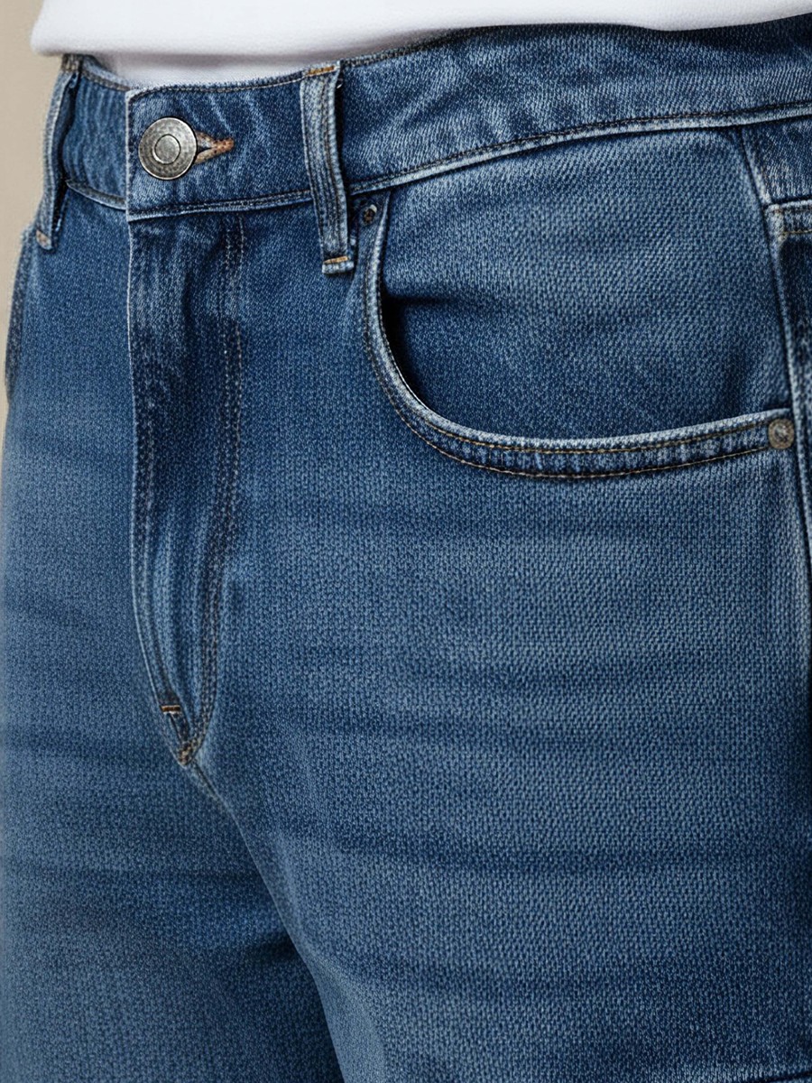 Men Regular Fit Mid-Rise Cargo Jeans