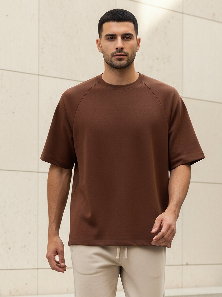 Men Raglan Sleeve Oversized T-Shirt
