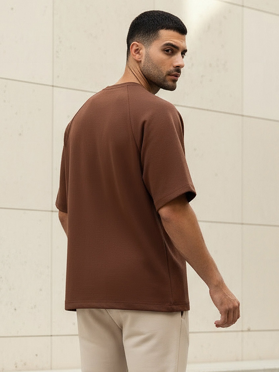 Men Raglan Sleeve Oversized T-Shirt