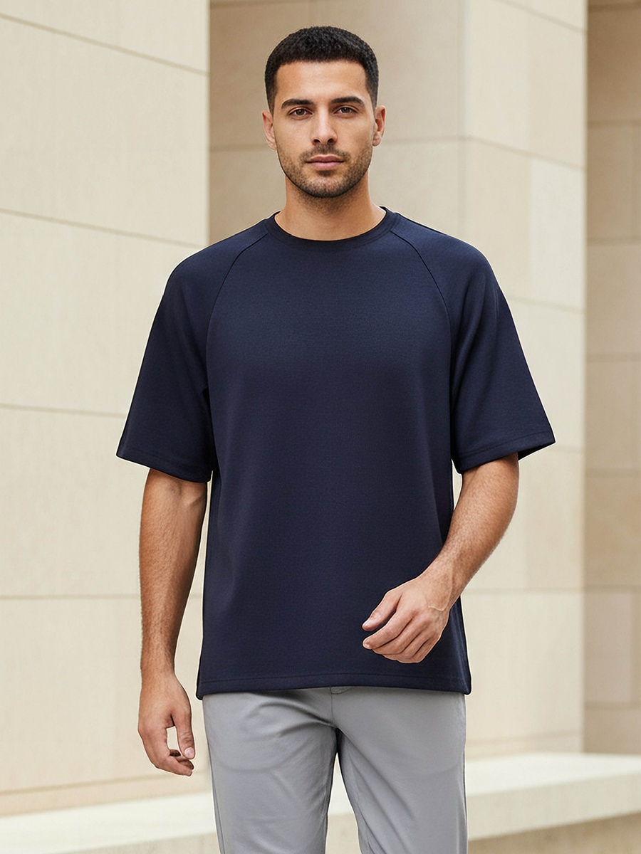 Men Raglan Sleeve Oversized T-Shirt