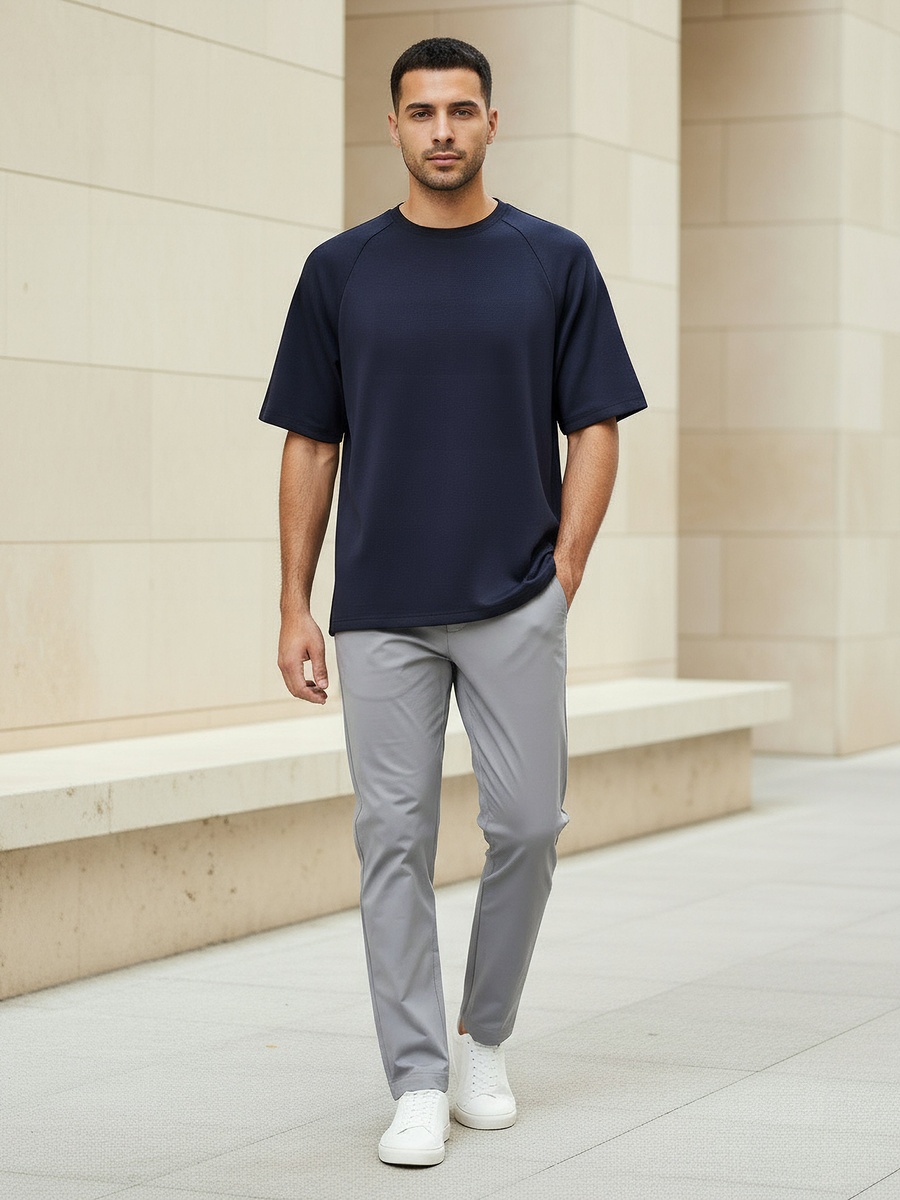 Men Raglan Sleeve Oversized T-Shirt
