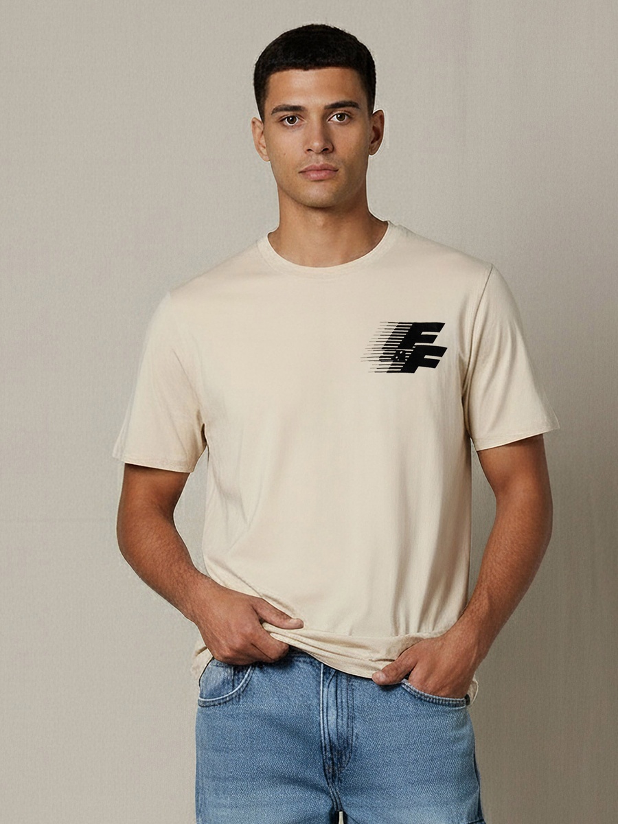 Men Regular Fit Crew Neck Short Sleeve Fast and Furious Print T-Shirt
