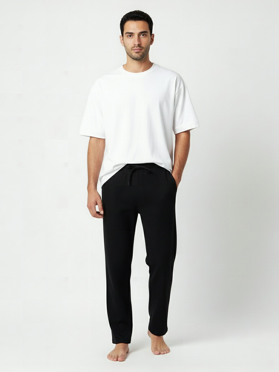 Men Ribbed Pyjama with Pockets