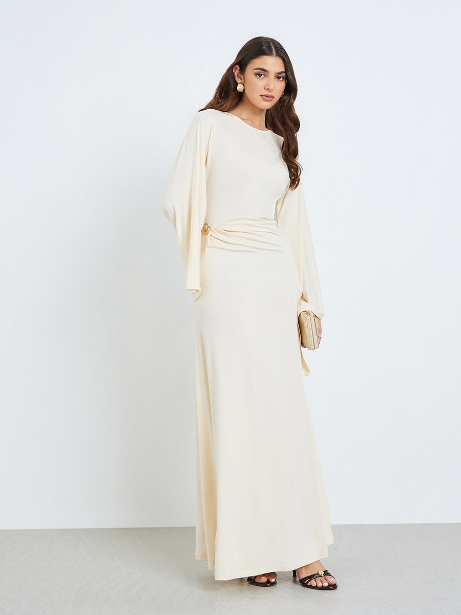 maxi boho dress with sleeves Long Sleeve Boho Dress  Omni Collection