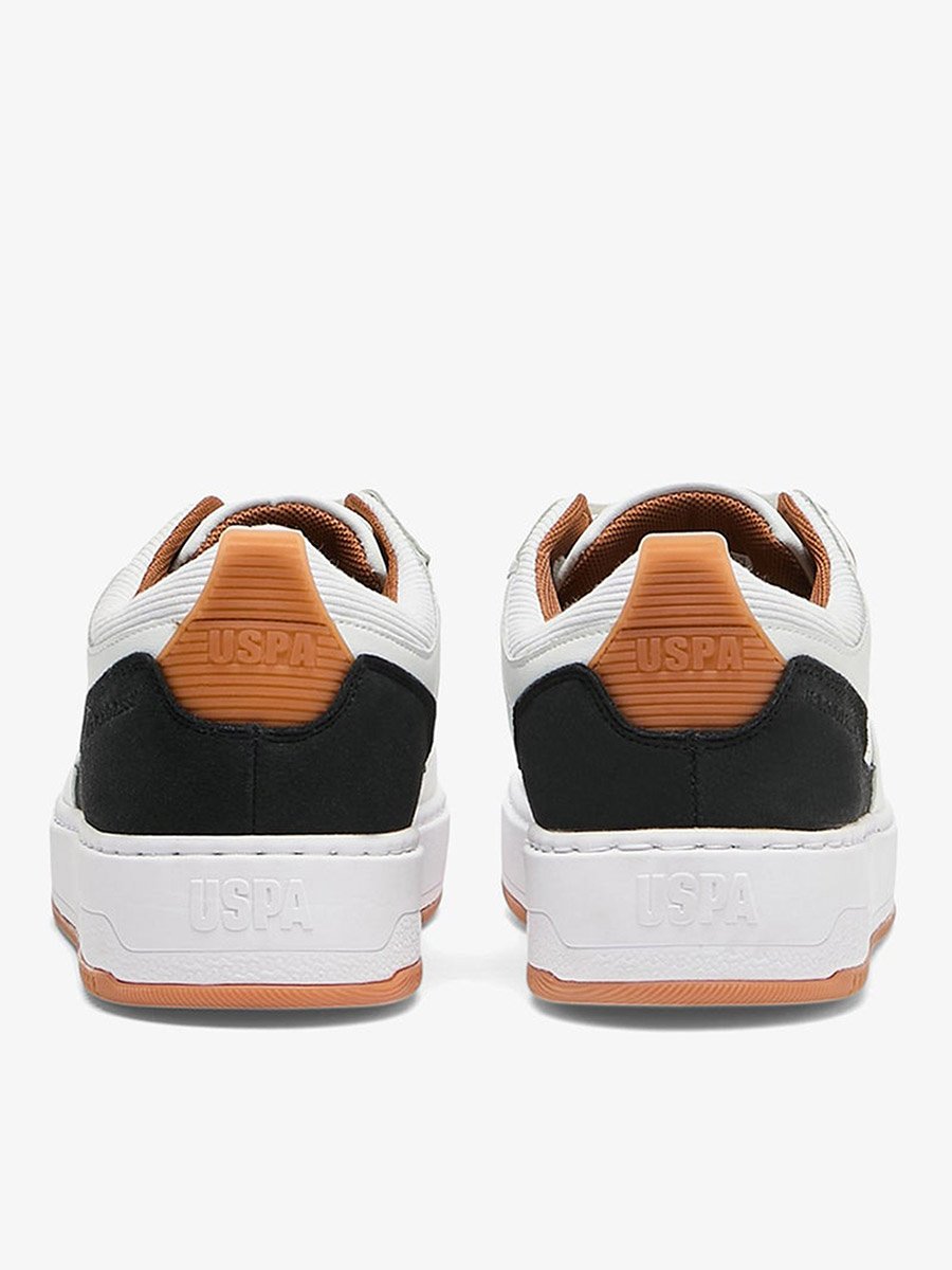 Men White Low-Top Sneakers - Modern Design with Accents