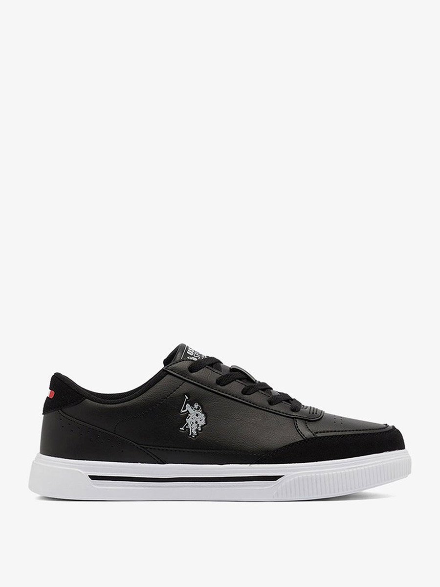 Men Black Low-Top Sneakers - Lightweight Lace-Up Design