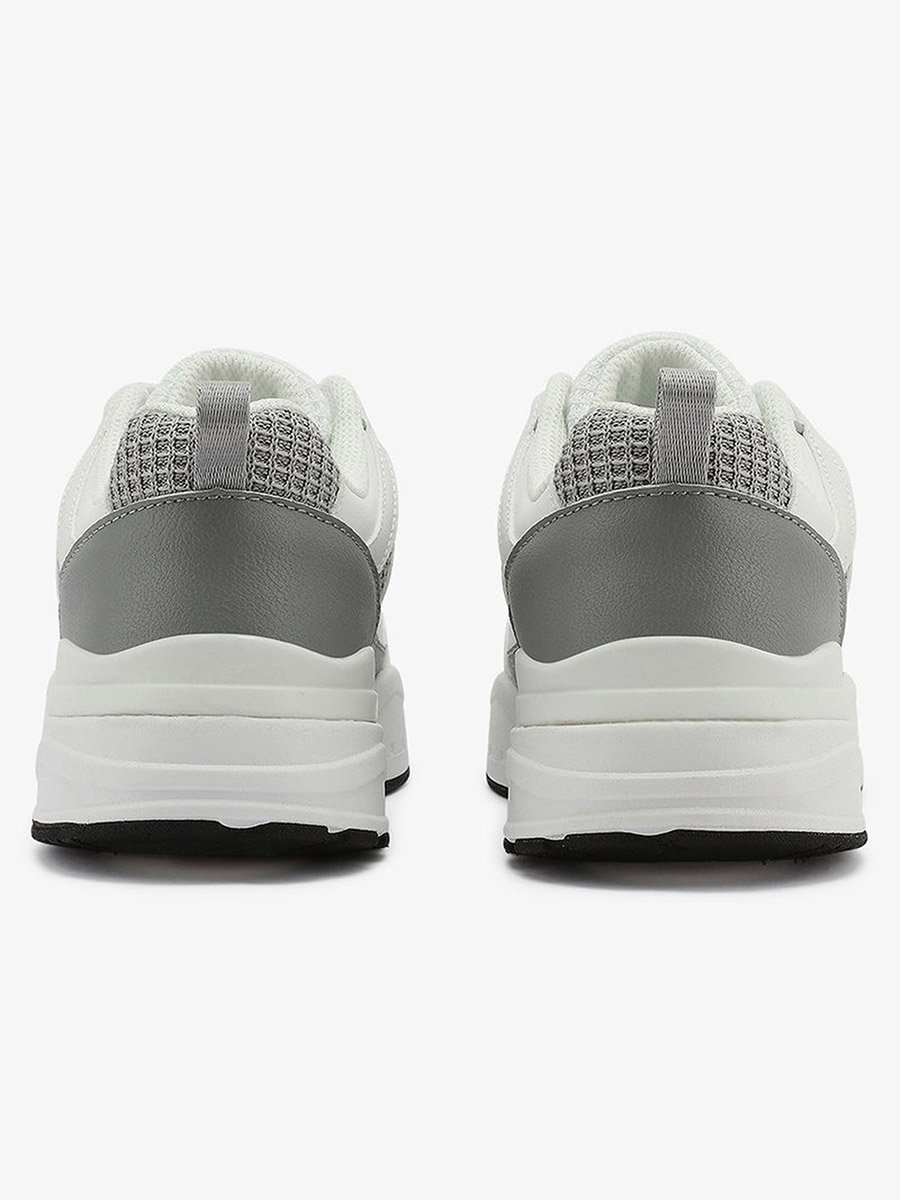 Women White Low-Top Sneakers - Comfort Cushioned Sole