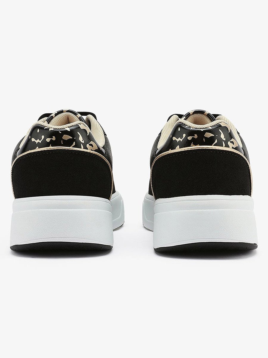 Women Black Sneakers - Bold Rugged Style