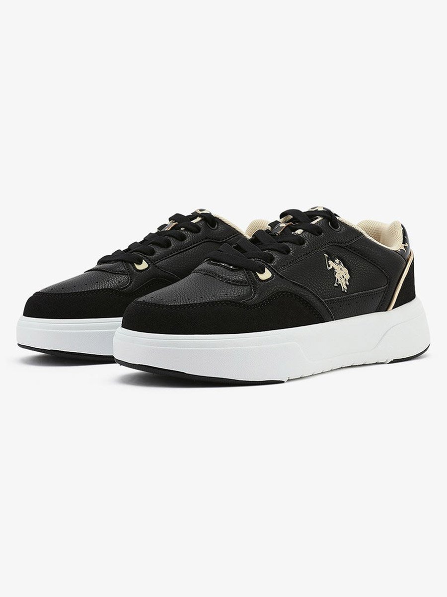 Women Black Sneakers - Bold Rugged Style