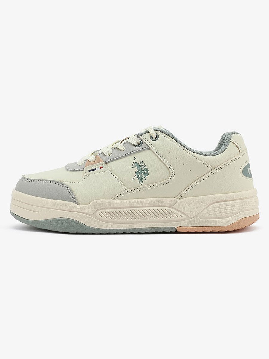 Women Beige Low-Top Comfort Sneakers