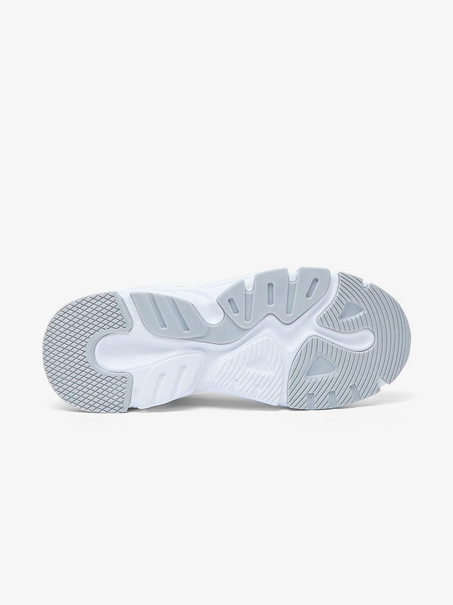 Women White Low-Top Casual Sneakers - Lightweight Cushioned Sole