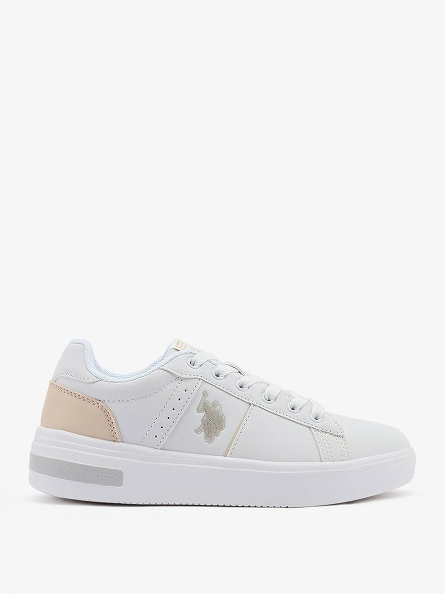 Women White Low-Top Sneakers - Lightweight