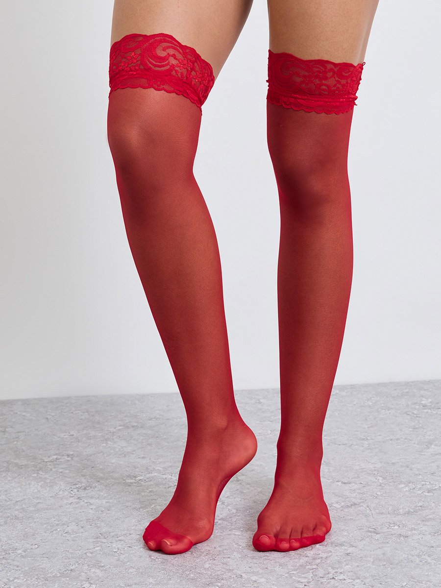 Pack of 2 - Lace Panel Ruffle Bodysuit and Stockings