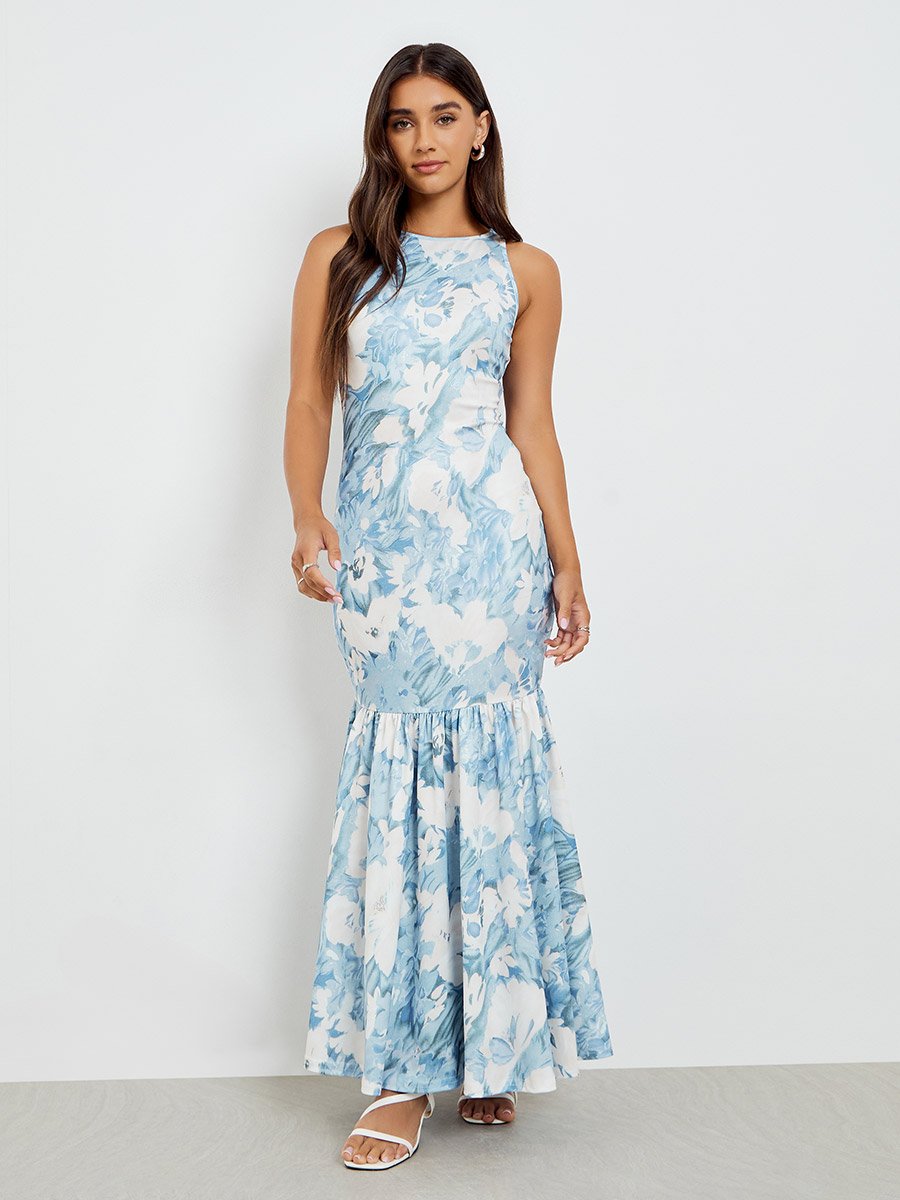 chinese dress ladies BENAB Maxi dresses Tie Backless Halter Dress (Color : Lime Green, Size :  L): Buy Online at Best Price in UAE