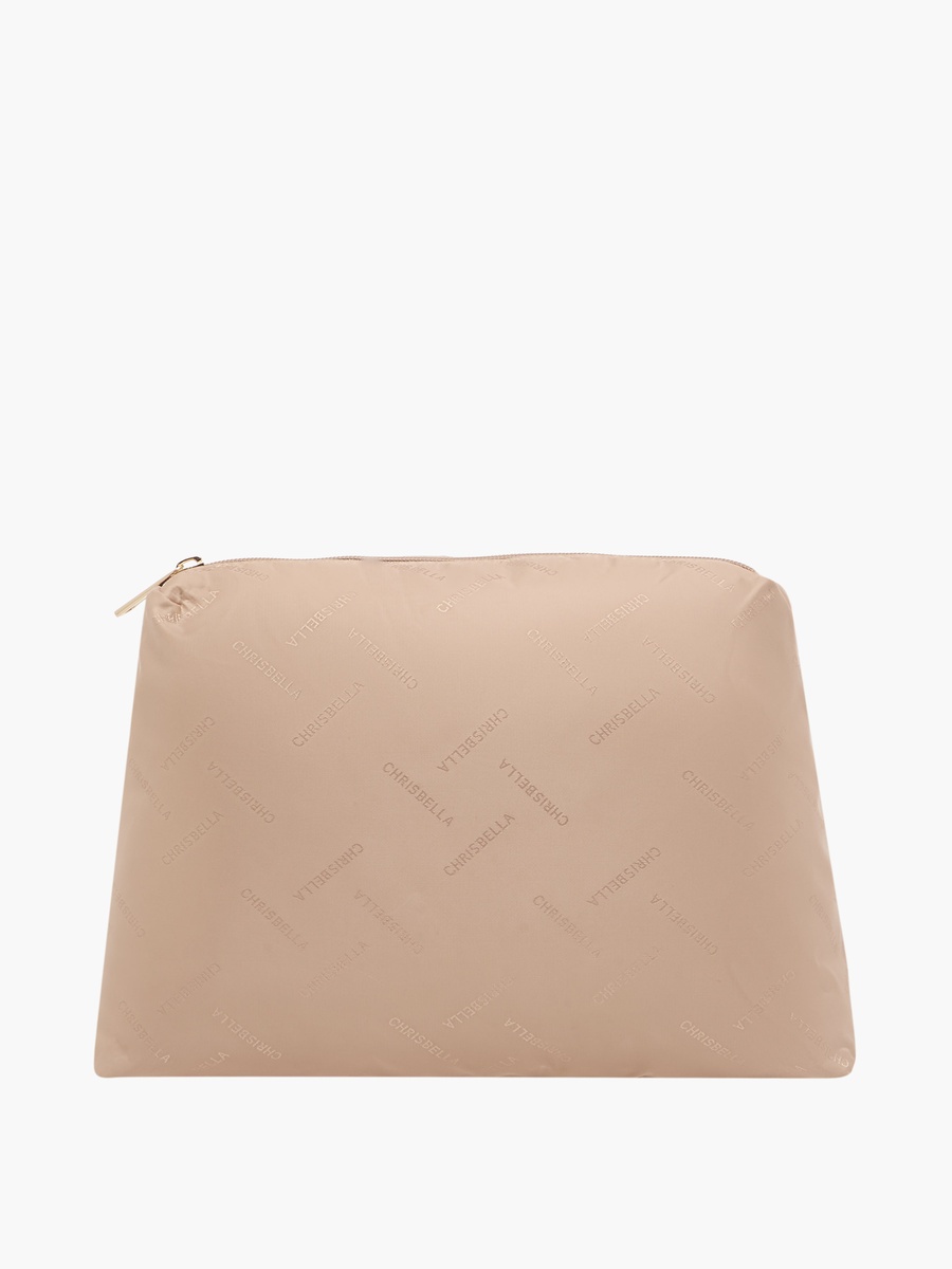 Monogram Print Tote Bag with Top Handles