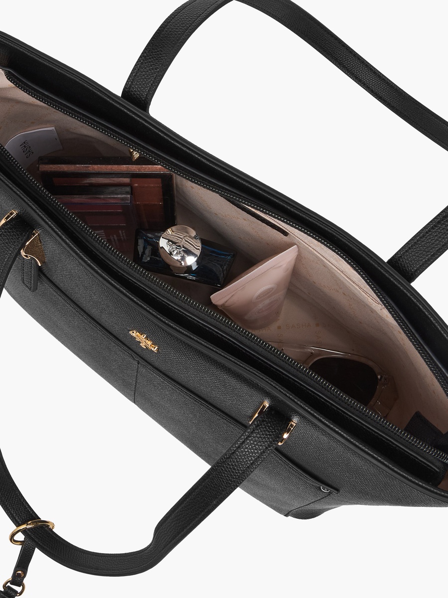 Kodes Textured Tote Bag with Detachable Card Holder