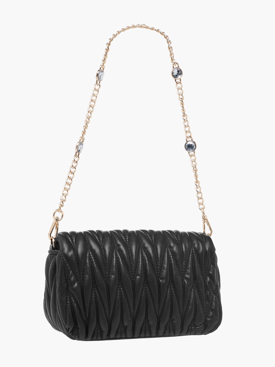 Quilted Crossbody Bag with Chain Strap