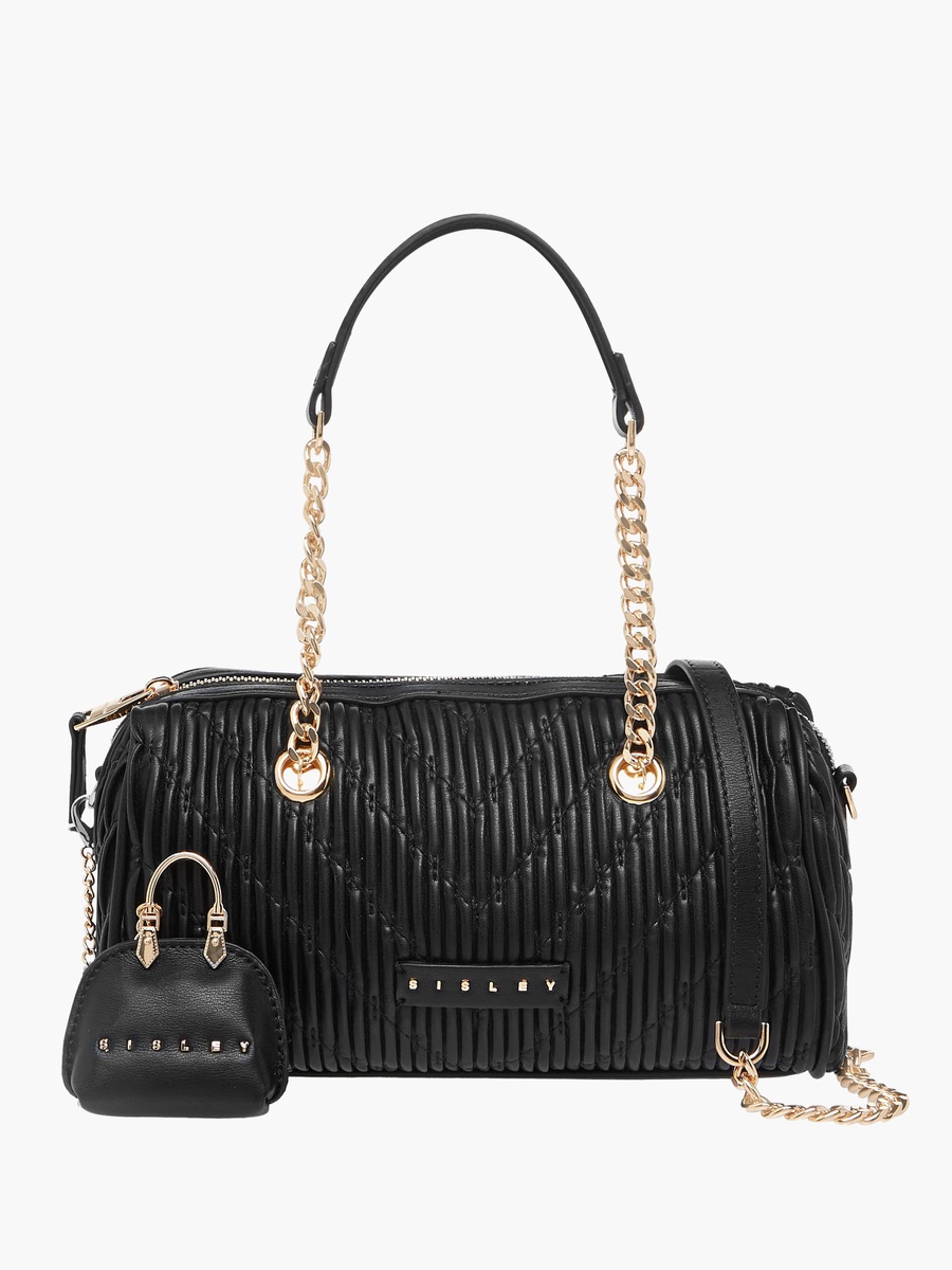 Quilted Crossbody Bag with Detachable Pouch