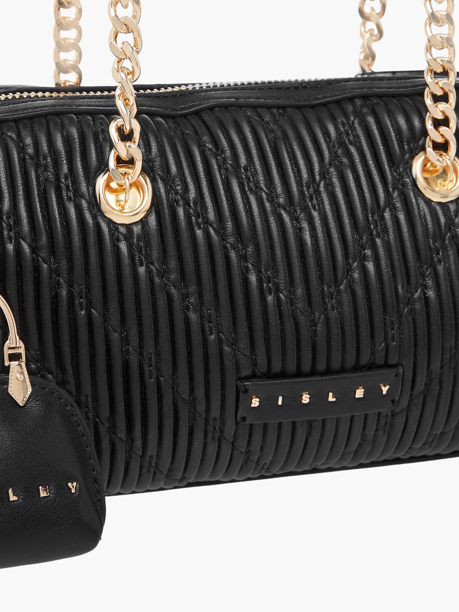 Quilted Crossbody Bag with Detachable Pouch