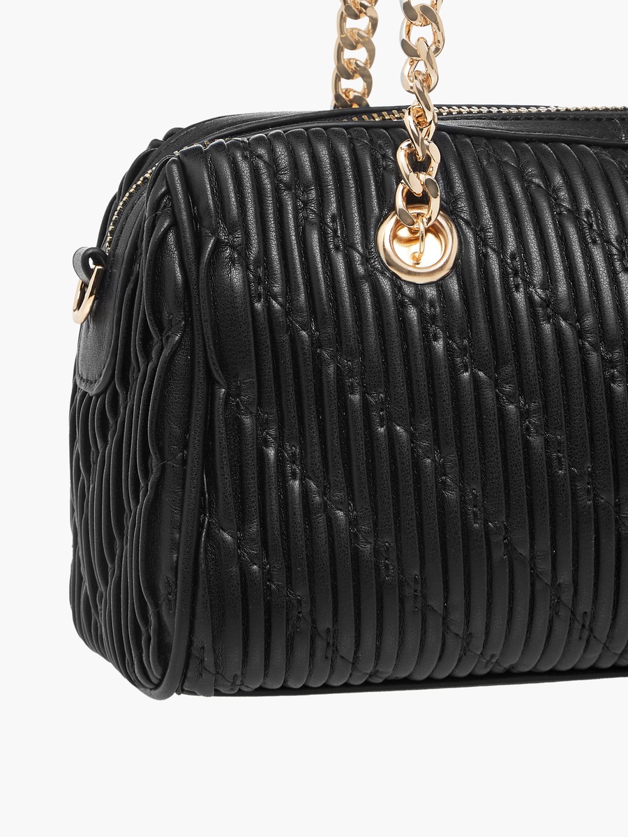 Quilted Crossbody Bag with Detachable Pouch