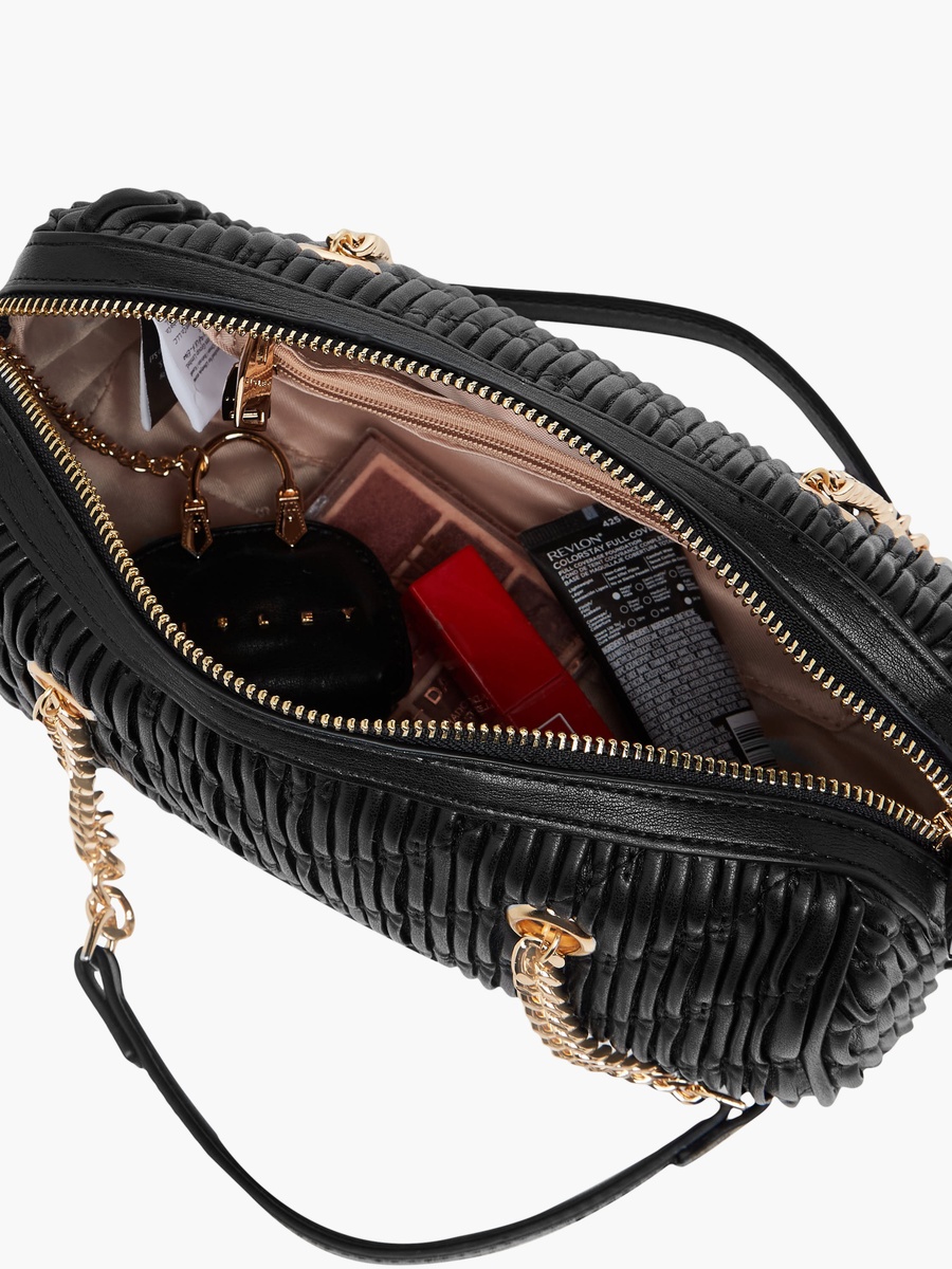 Quilted Crossbody Bag with Detachable Pouch