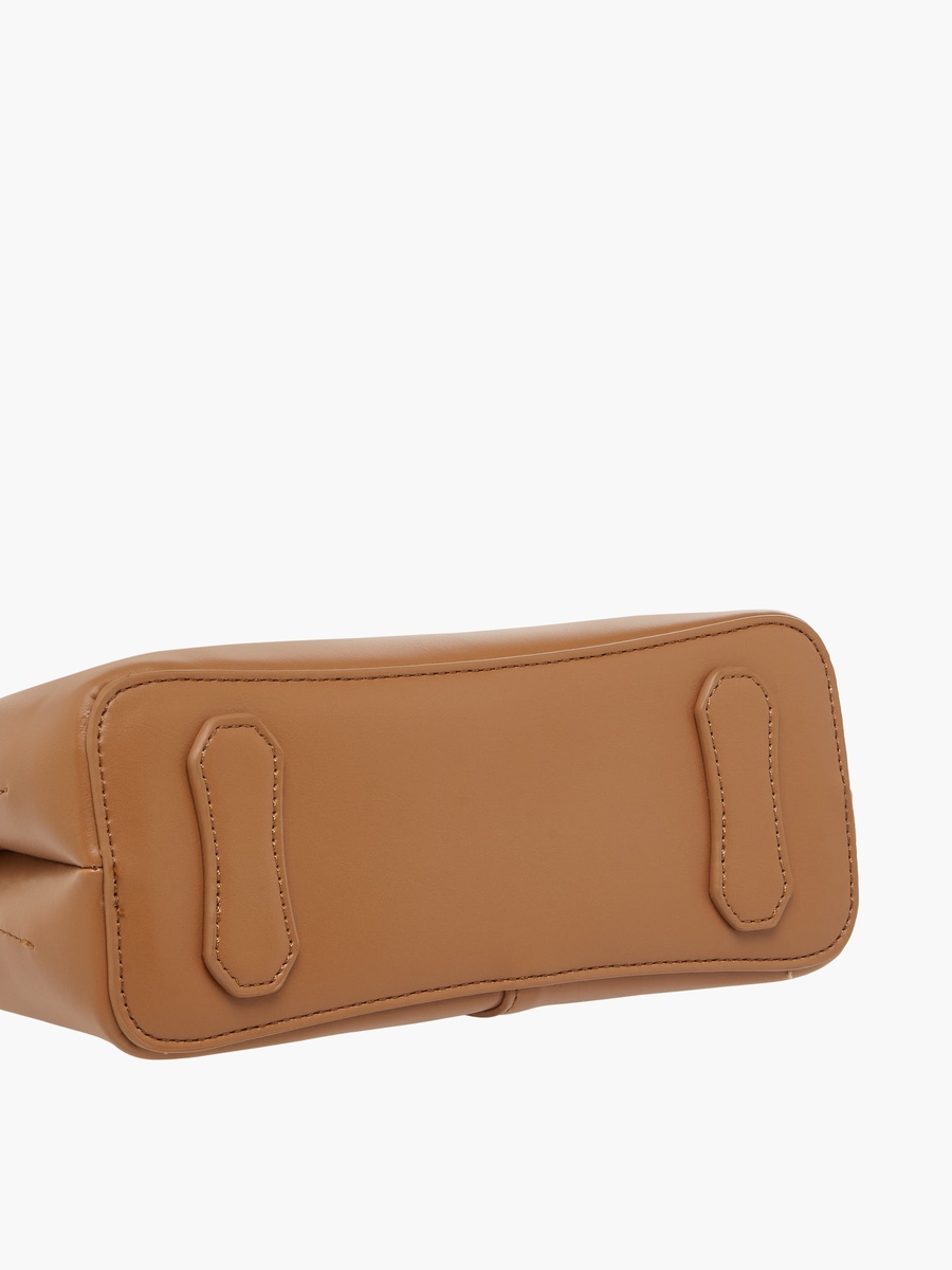 Textured Tote Bag with Charm