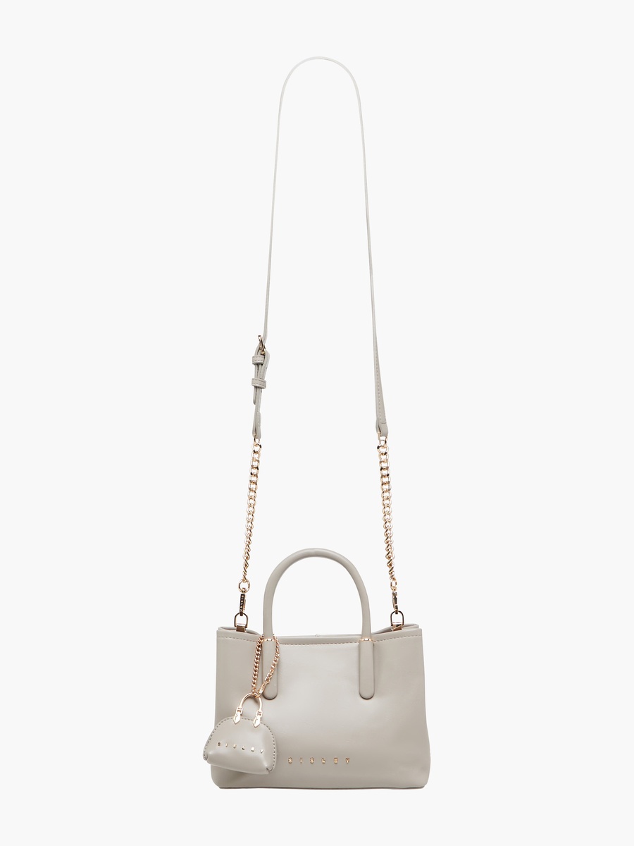 Solid Tote Bag with Detachable Strap