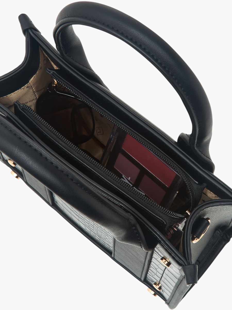 Textured Tote Bag with Pouch