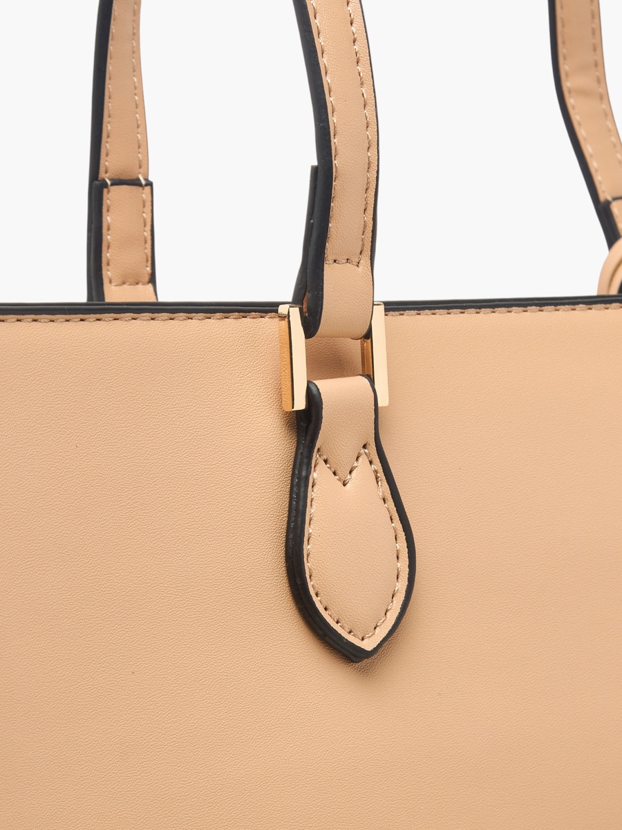 Panelled Tote Bag with Double Handle