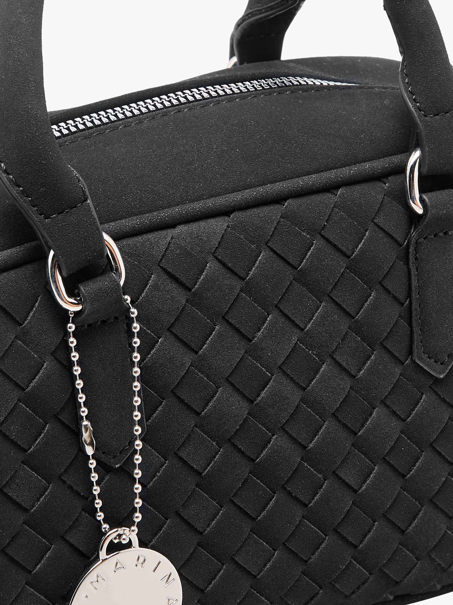 Weave Textured Crossbody Bag with Detachable Strap