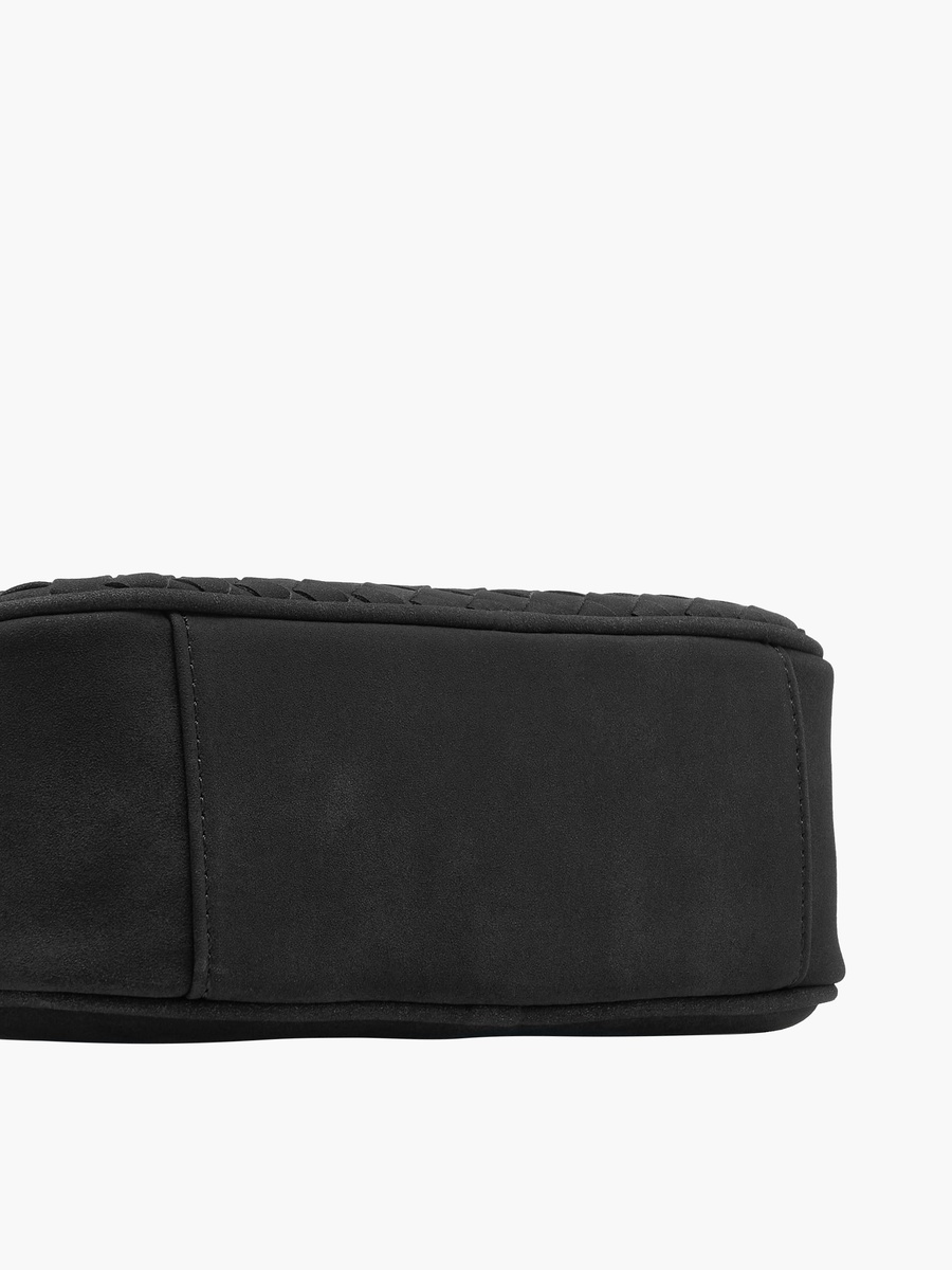 Weave Textured Crossbody Bag with Detachable Strap