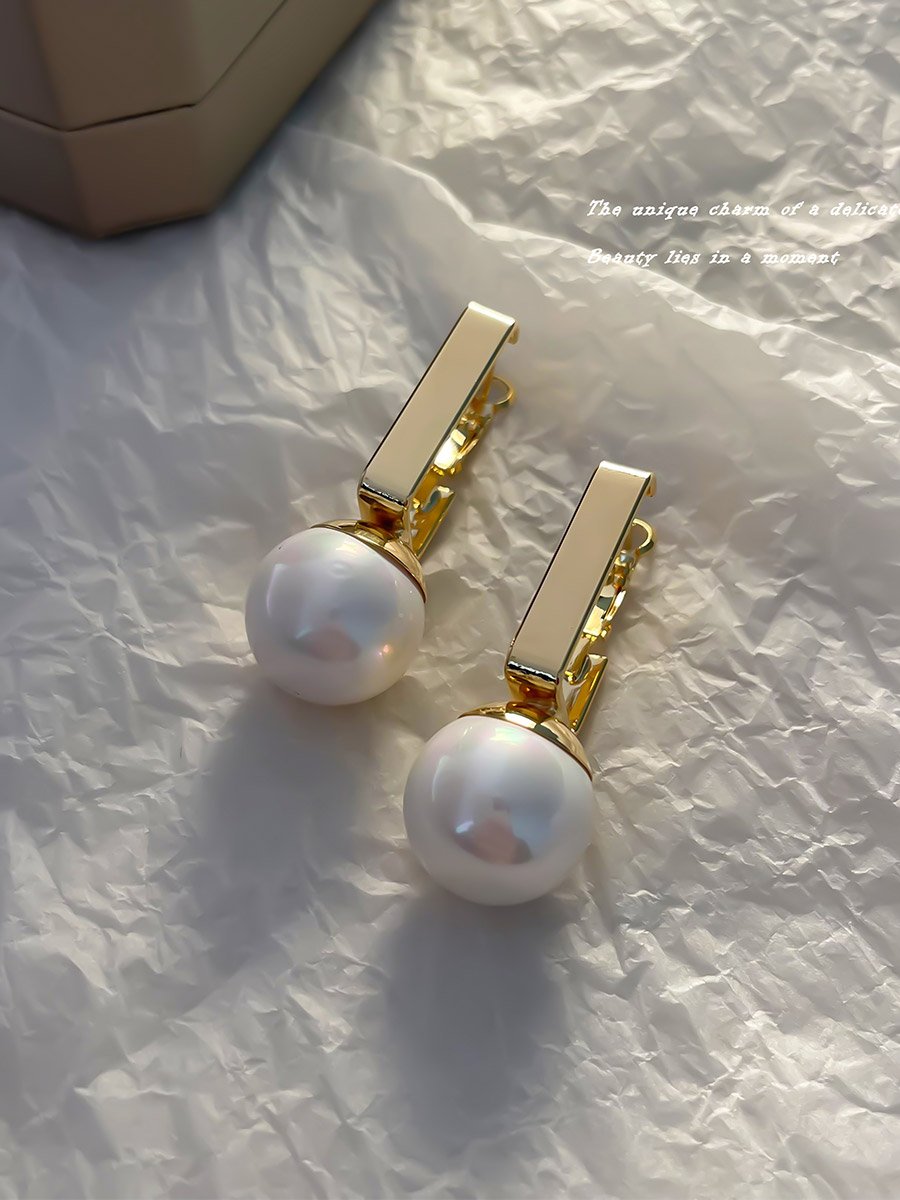 Faux Pearl Drop Earrings