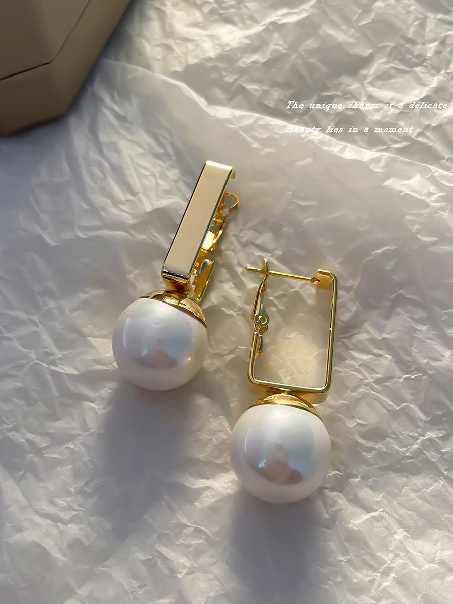 Faux Pearl Drop Earrings