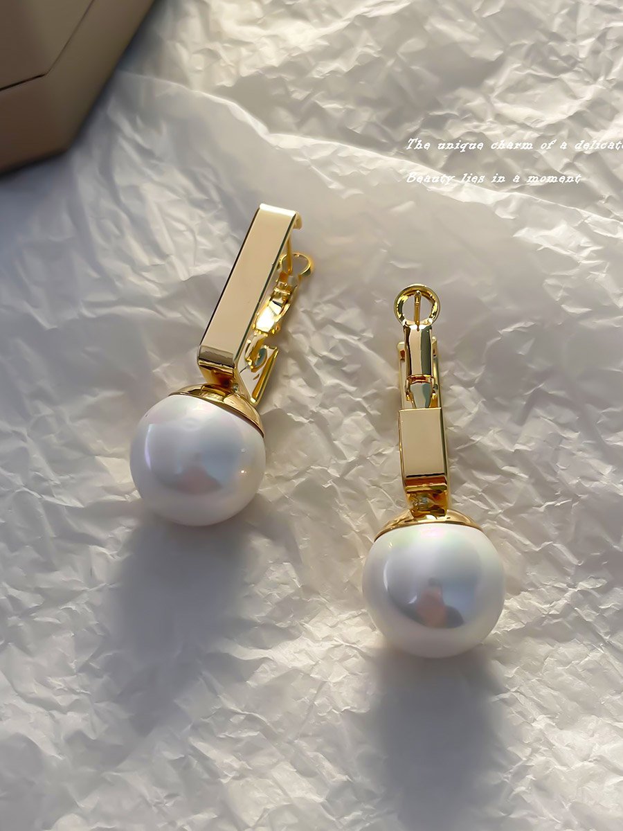 Faux Pearl Drop Earrings