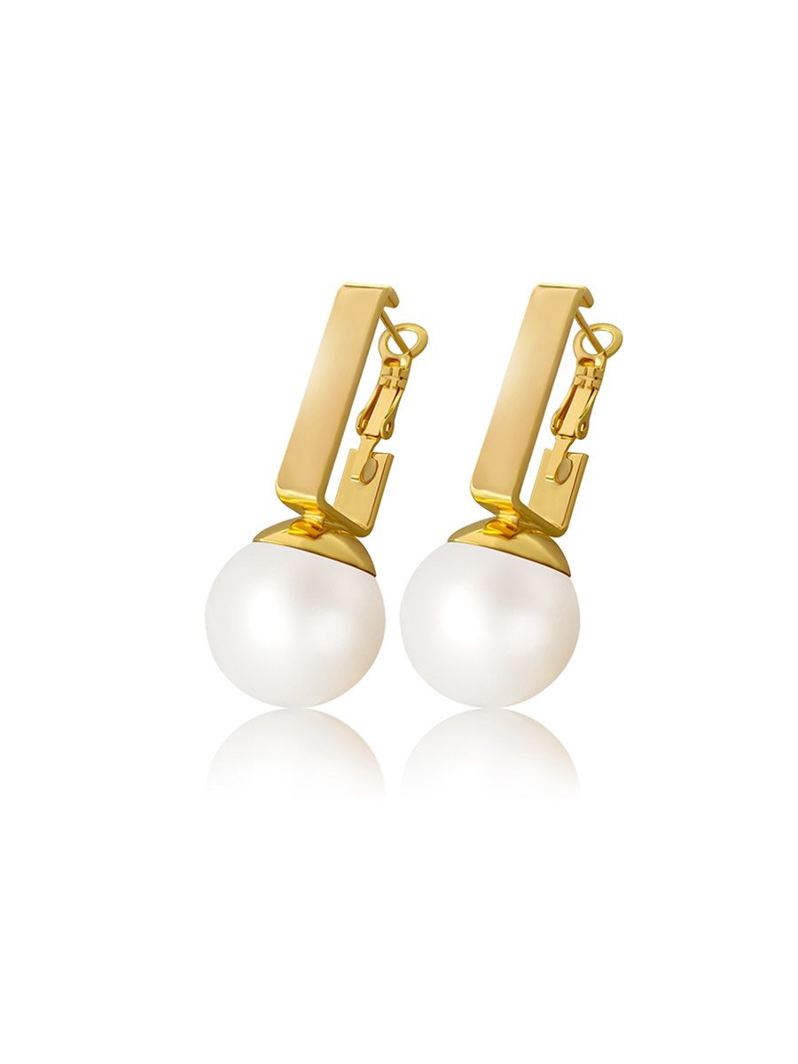 Faux Pearl Drop Earrings