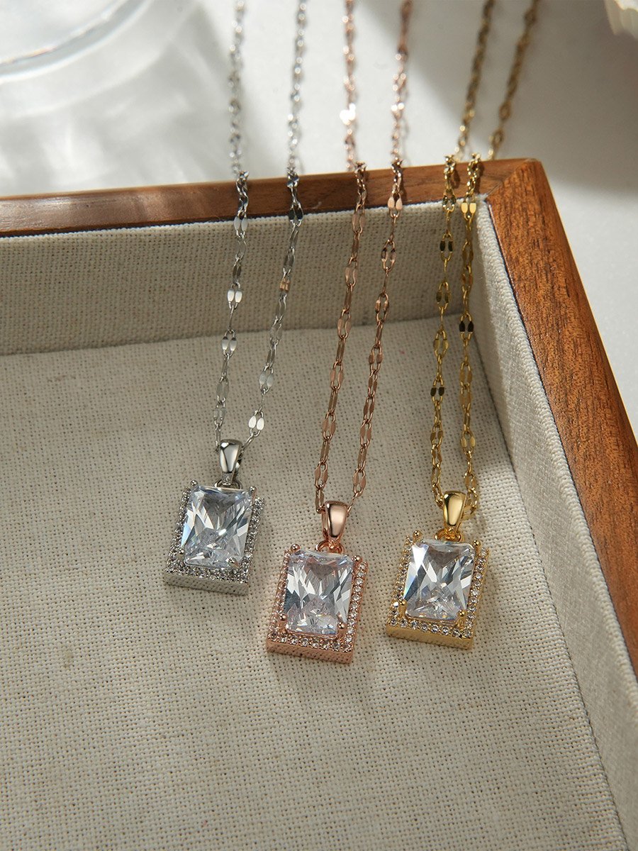 Square Pendant Necklace