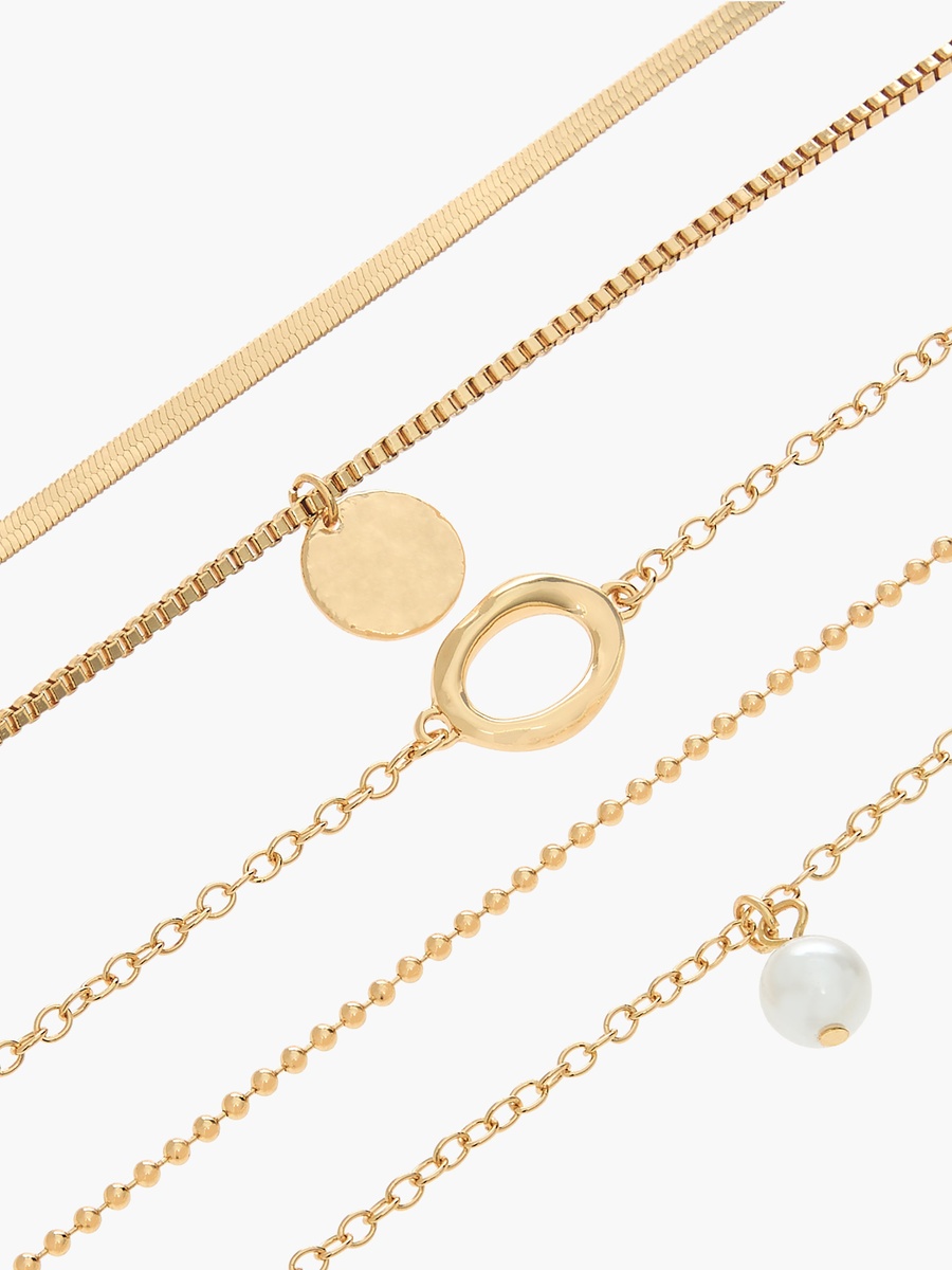 Pack of 5 Metal Chain Anklet