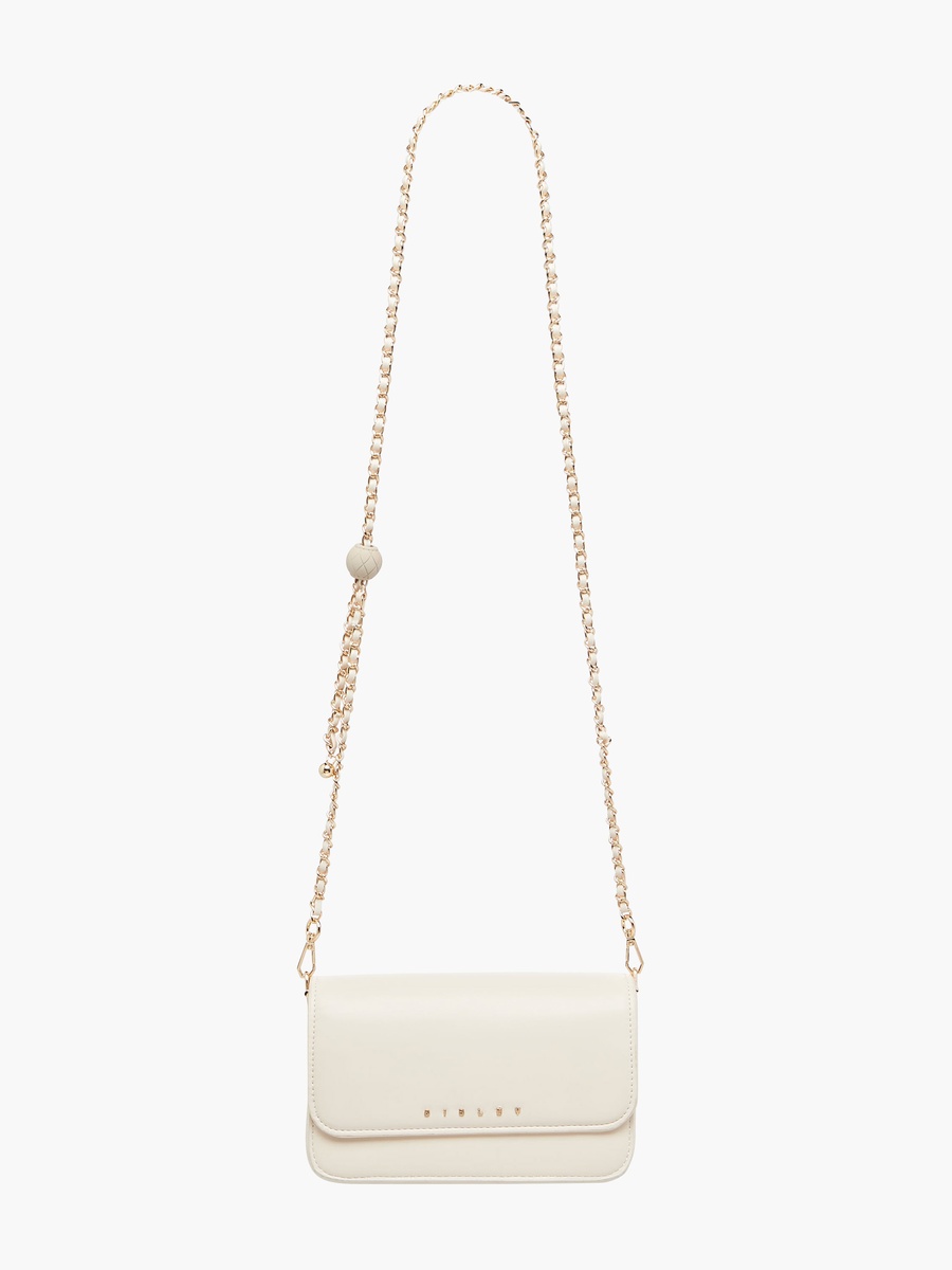 Solid Crossbody Bag with Scarf Detail