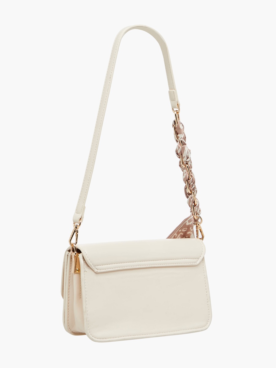 Solid Crossbody Bag with Scarf Detail