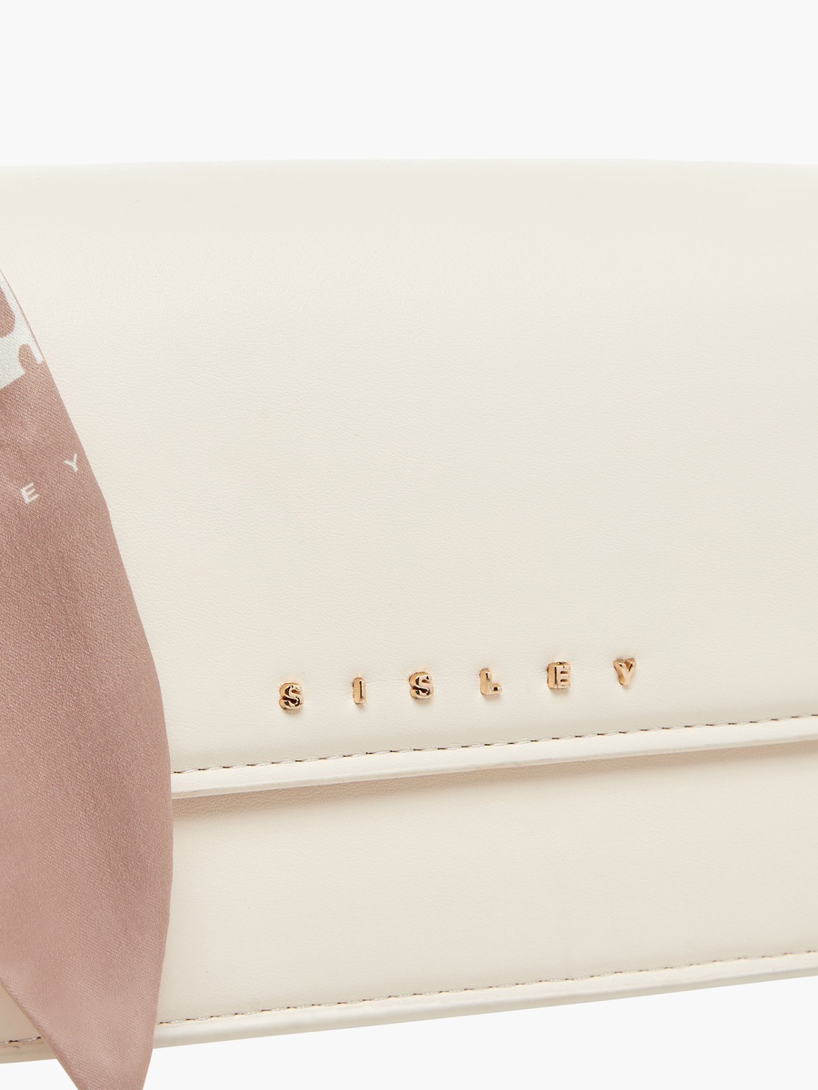 Solid Crossbody Bag with Scarf Detail