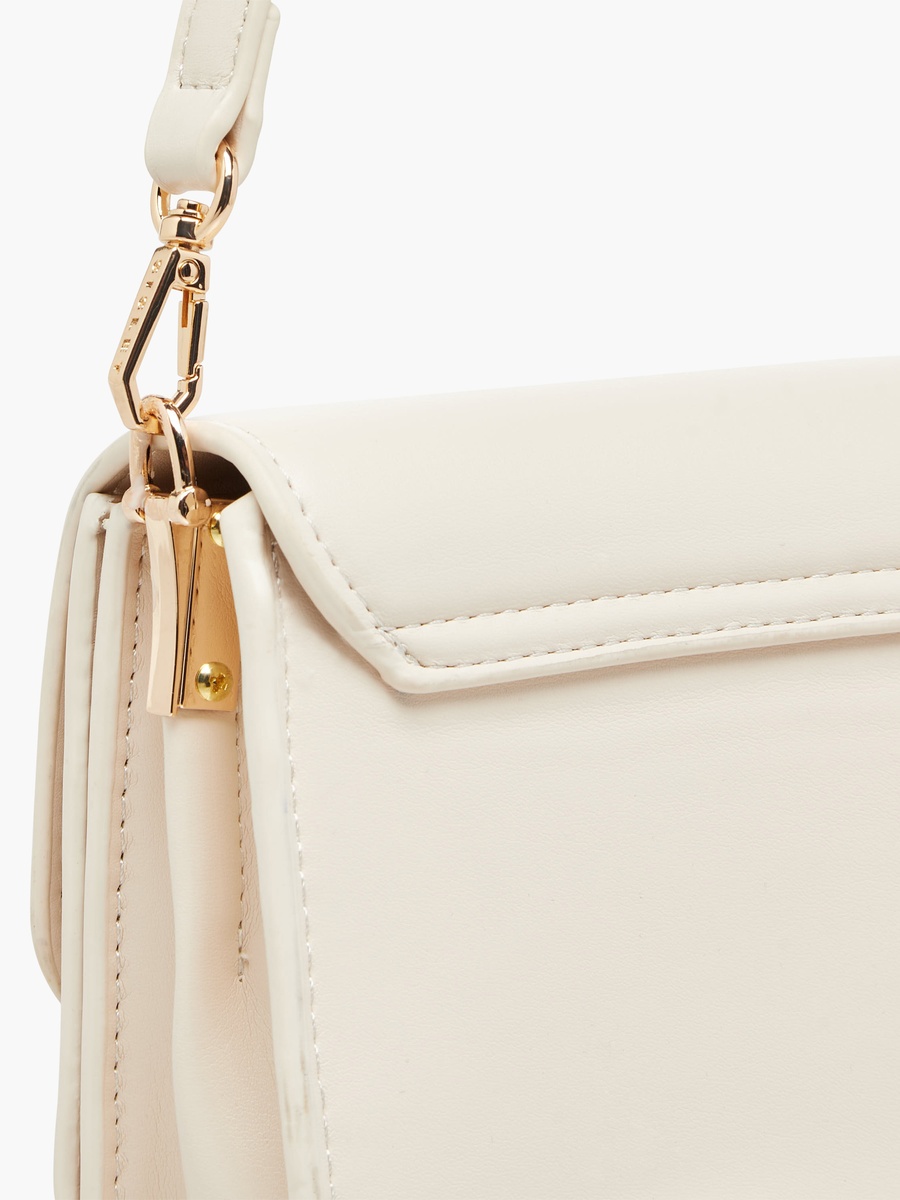 Solid Crossbody Bag with Scarf Detail